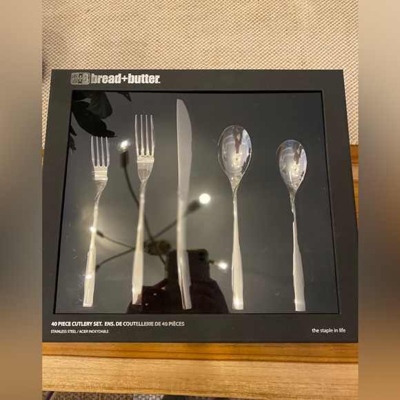 NEW Bread + Butter 40 Piece Stainless Steel Cutlery Set - Picture 4 of 4